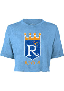 Kansas City Royals Womens Light Blue Triblend Short Sleeve T-Shirt