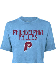 Philadelphia Phillies Womens Light Blue Desdemona Short Sleeve T-Shirt