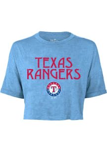 Texas Rangers Womens Light Blue Desdemona Short Sleeve T-Shirt