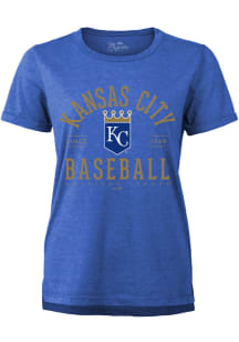 Kansas City Royals Womens Blue Boyfriend Short Sleeve T-Shirt