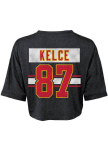 Travis Kelce Kansas City Chiefs Womens Black Player Player T-Shirt