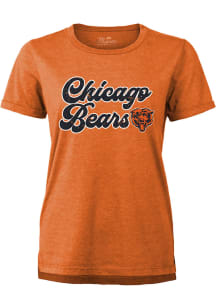 Chicago Bears Womens Orange Funky Town Short Sleeve T-Shirt