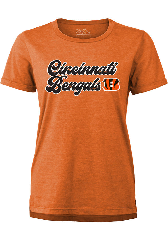 Cincinnati Bengals Womens Orange Funky Town Short Sleeve T-Shirt