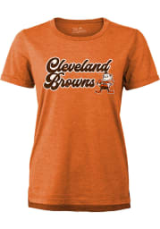 Cleveland Browns Womens Orange Funky Town Short Sleeve T-Shirt