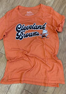 Cleveland Browns Womens Orange Funky Town Short Sleeve T-Shirt