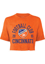 FC Cincinnati Womens Orange Ball Hog Short Sleeve T-Shirt