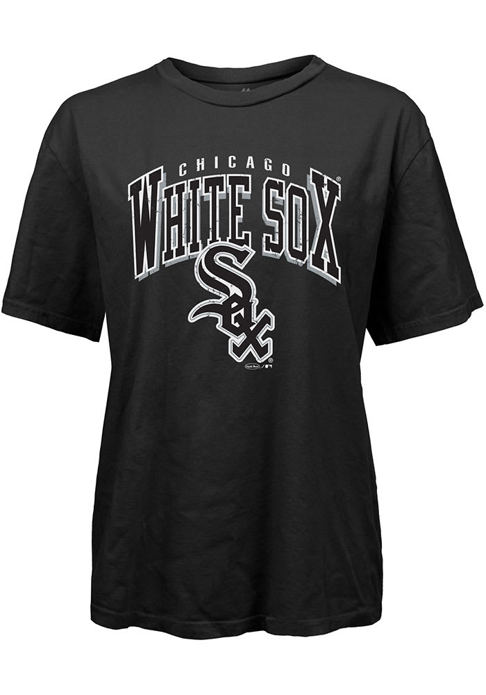 Chicago White Sox Womens Black Burble Short Sleeve T-Shirt