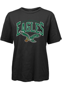 Philadelphia Eagles Womens Black Burple Short Sleeve T-Shirt