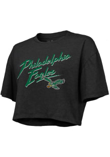 Philadelphia Eagles Womens Black Dirty Dribble Short Sleeve T-Shirt