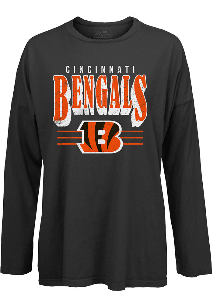 Joe Burrow Cincinnati Bengals Womens Black Triblend Long Sleeve