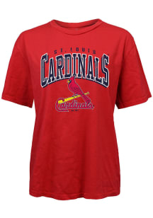 St Louis Cardinals Womens Red Burple Short Sleeve T-Shirt