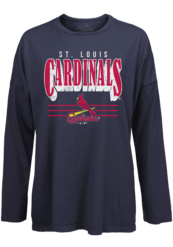 STL Cardinals Cardinals Light Blue Script Long Sleeve LS Tee