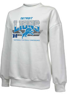 Detroit Lions Womens White Vintage Crew Sweatshirt