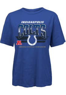 Indianapolis Colts Womens Blue Vintage Short Sleeve T-Shirt