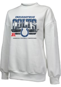 Indianapolis Colts Womens White Vintage Crew Sweatshirt