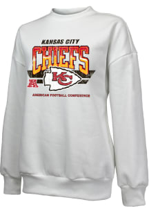 Kansas City Chiefs Womens White Vintage Crew Sweatshirt