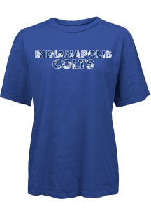 Indianapolis Colts Womens Blue Floral Short Sleeve T-Shirt