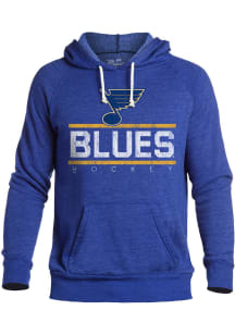 St Louis Blues Mens Blue Triblend Pullover Fashion Hood
