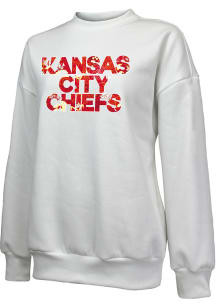 Kansas City Chiefs Womens White Floral Crew Sweatshirt