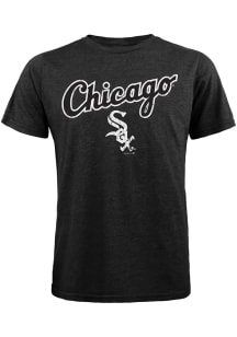Chicago White Sox Black Lockup Short Sleeve Fashion T Shirt