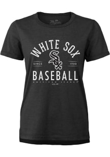 Chicago White Sox Womens Black Field Goal Short Sleeve T-Shirt
