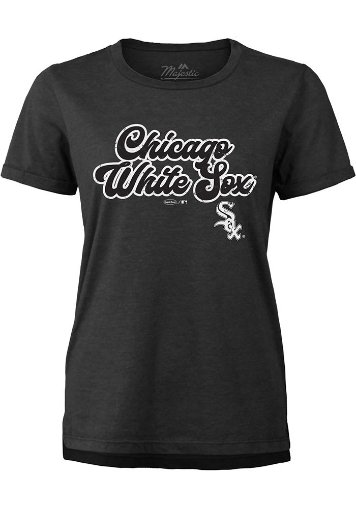 Chicago White Sox Womens Grey Funky Short Sleeve T-Shirt
