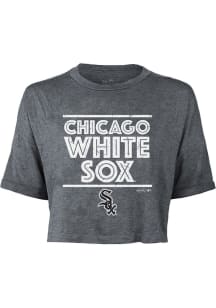 Chicago White Sox Womens Grey Phosphate Short Sleeve T-Shirt