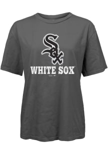 Chicago White Sox Womens Grey Chunky Short Sleeve T-Shirt