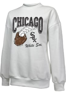 Chicago White Sox Womens White Bank Shot Crew Sweatshirt