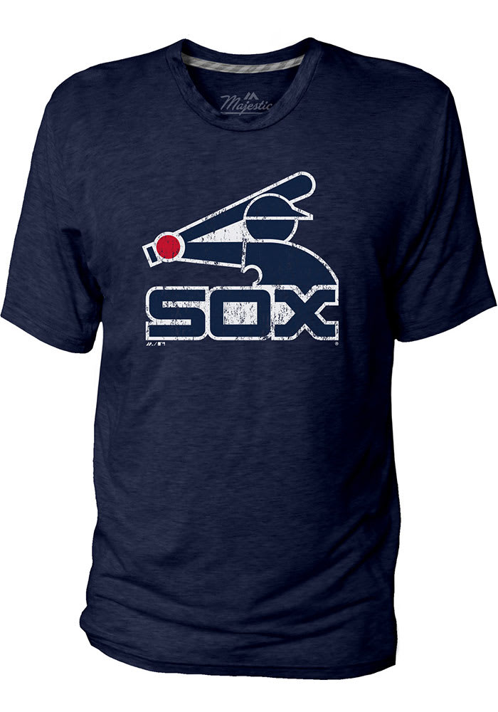 Chicago White Sox Navy Blue Coop Primary Short Sleeve T Shirt