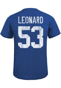 Shaquille Leonard Indianapolis Colts Blue Name And Number Short Sleeve Fashion Player T Shirt