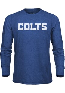 Indianapolis Colts Blue Wordmark Long Sleeve Fashion T Shirt