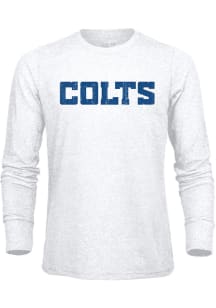 Indianapolis Colts White Wordmark Long Sleeve Fashion T Shirt