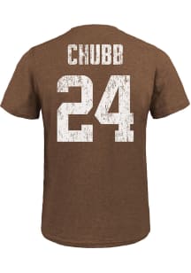 Nick Chubb Cleveland Browns Brown Primary Player Short Sleeve Fashion Player T Shirt