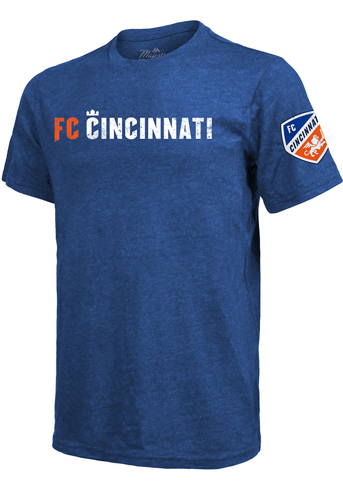 FC Cincinnati Blue Wordmark Short Sleeve Fashion T Shirt