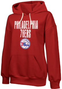 Philadelphia 76ers Womens Red Rock Death Hooded Sweatshirt