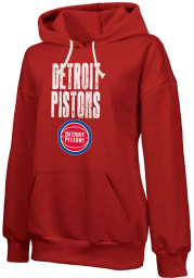 Detroit Pistons Womens Red Rock Death Hooded Sweatshirt