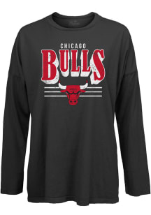 Chicago Bulls Womens Black Bernard LS Tee
