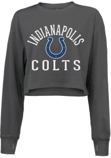 Indianapolis Colts Womens Grey Field Goal Retro LS Tee