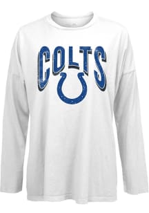 Indianapolis Colts Womens White Minerva LS Tee