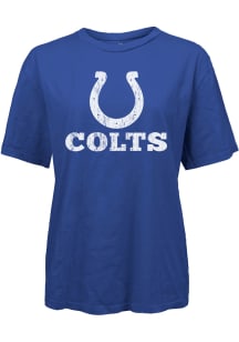 Indianapolis Colts Womens Blue Lock Up Short Sleeve T-Shirt