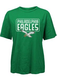 Philadelphia Eagles Womens Kelly Green Zap It Short Sleeve T-Shirt