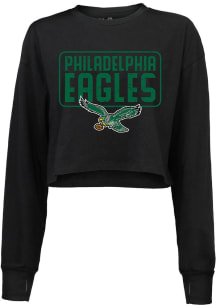 Philadelphia Eagles Womens Black Zap It LS Tee