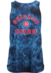 Chicago Cubs Mens Blue Curveball Short Sleeve Tank Top