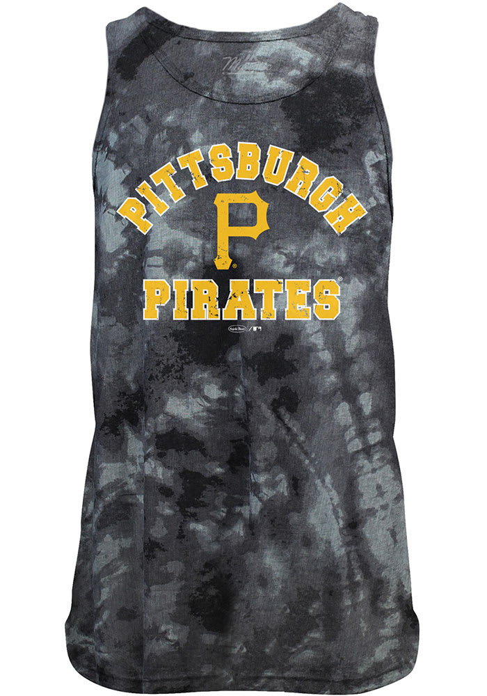 Pittsburgh Pirates Mens Black Curveball Short Sleeve Tank Top