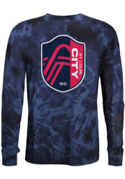 St Louis City SC Navy Blue Curveball Long Sleeve Fashion T Shirt