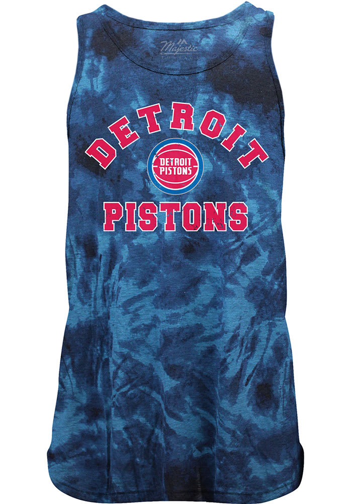 Detroit Pistons Mens Blue Curveball Short Sleeve Tank Top