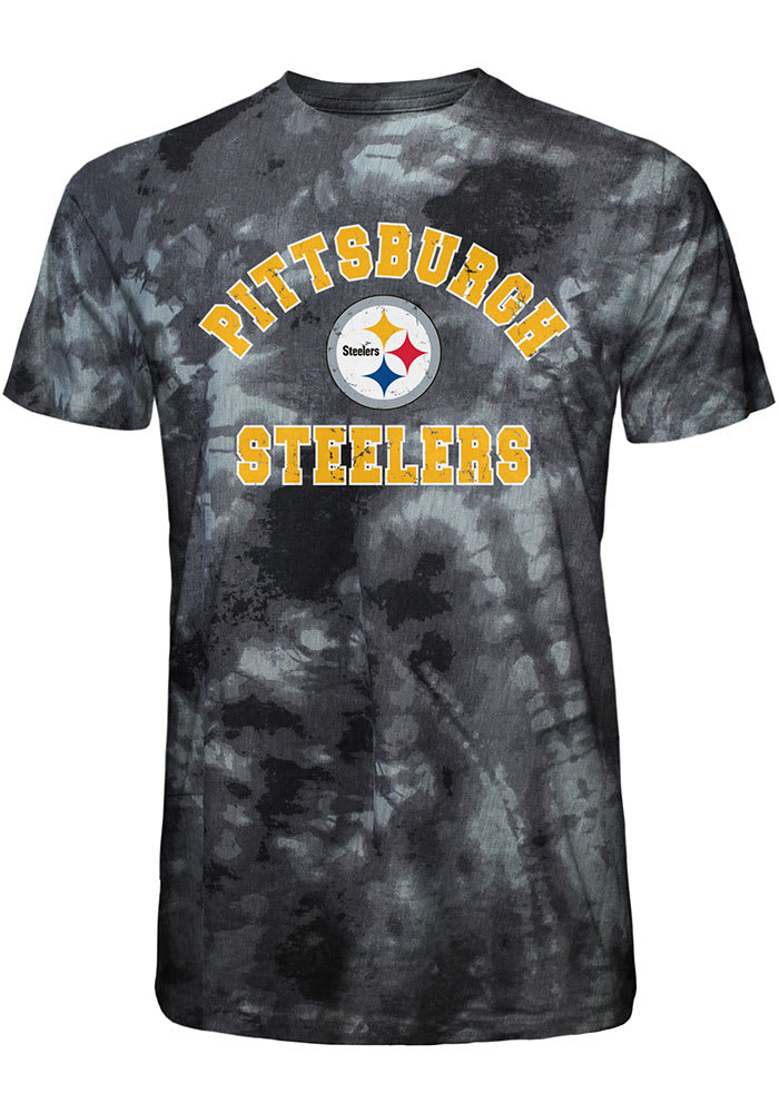 Pittsburgh Steelers Black Curveball Short Sleeve Fashion T Shirt