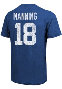 Peyton Manning Indianapolis Colts Blue Primary Player Short Sleeve Fashion Player T Shirt