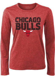 Chicago Bulls Womens Red Aquarius LS Tee